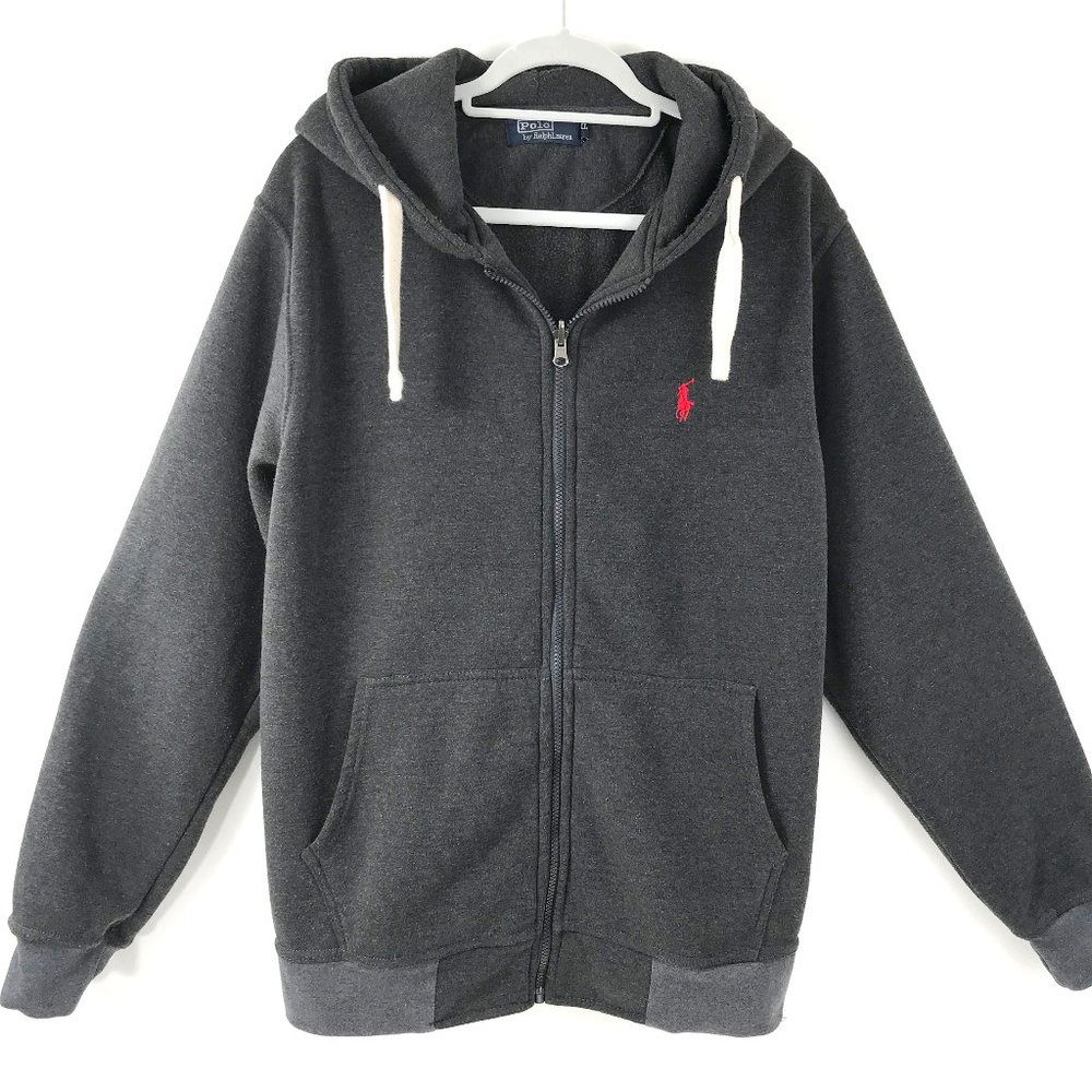 POLO by Ralph Lauren Gray Zip Fleece Hoodie XL